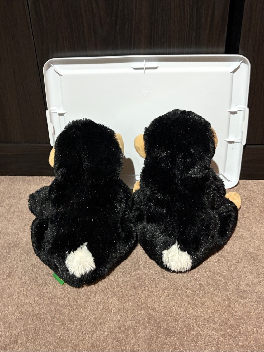 Pair of Plush Black and Tan Monkey Stuffed Animals - Picture 4 of 5